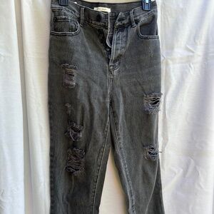 Pacsun High Rise Straight Black Jeans